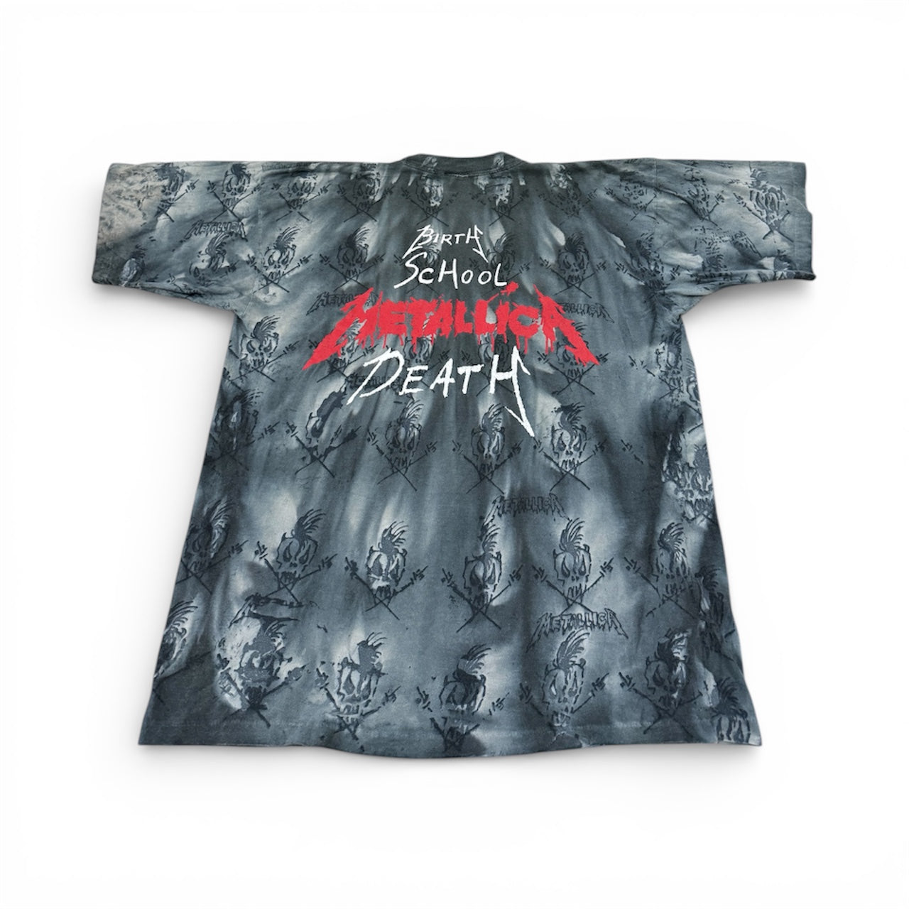 1990’s Metallica Birth School Metallica Death Tie Dye AOP